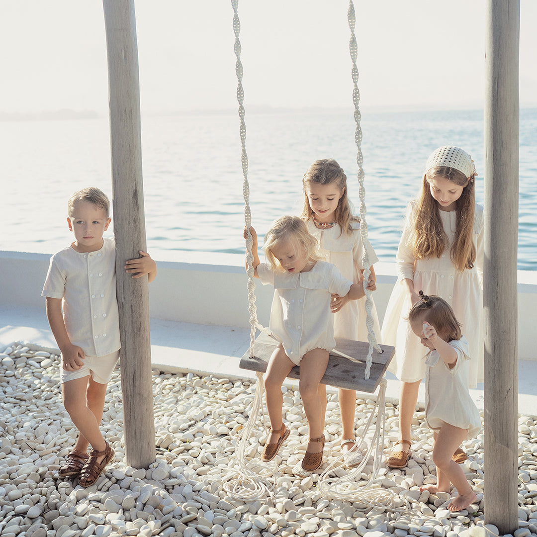 LINEN DOUBLE BUTTON ROMPER