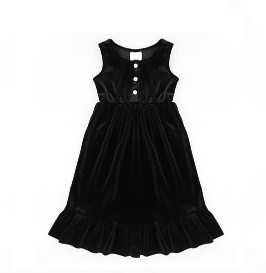 VELOUR RUFFLE MAXI JUMPER
