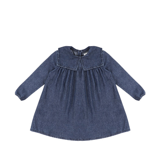 DENIM COLLAR DRESS