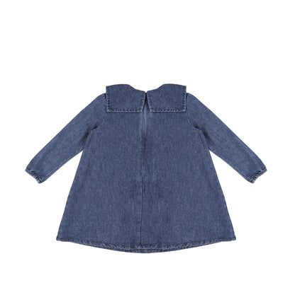DENIM COLLAR DRESS