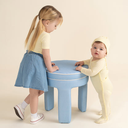 SHORT SLEEVES PASTEL STRIPED TSHIRT