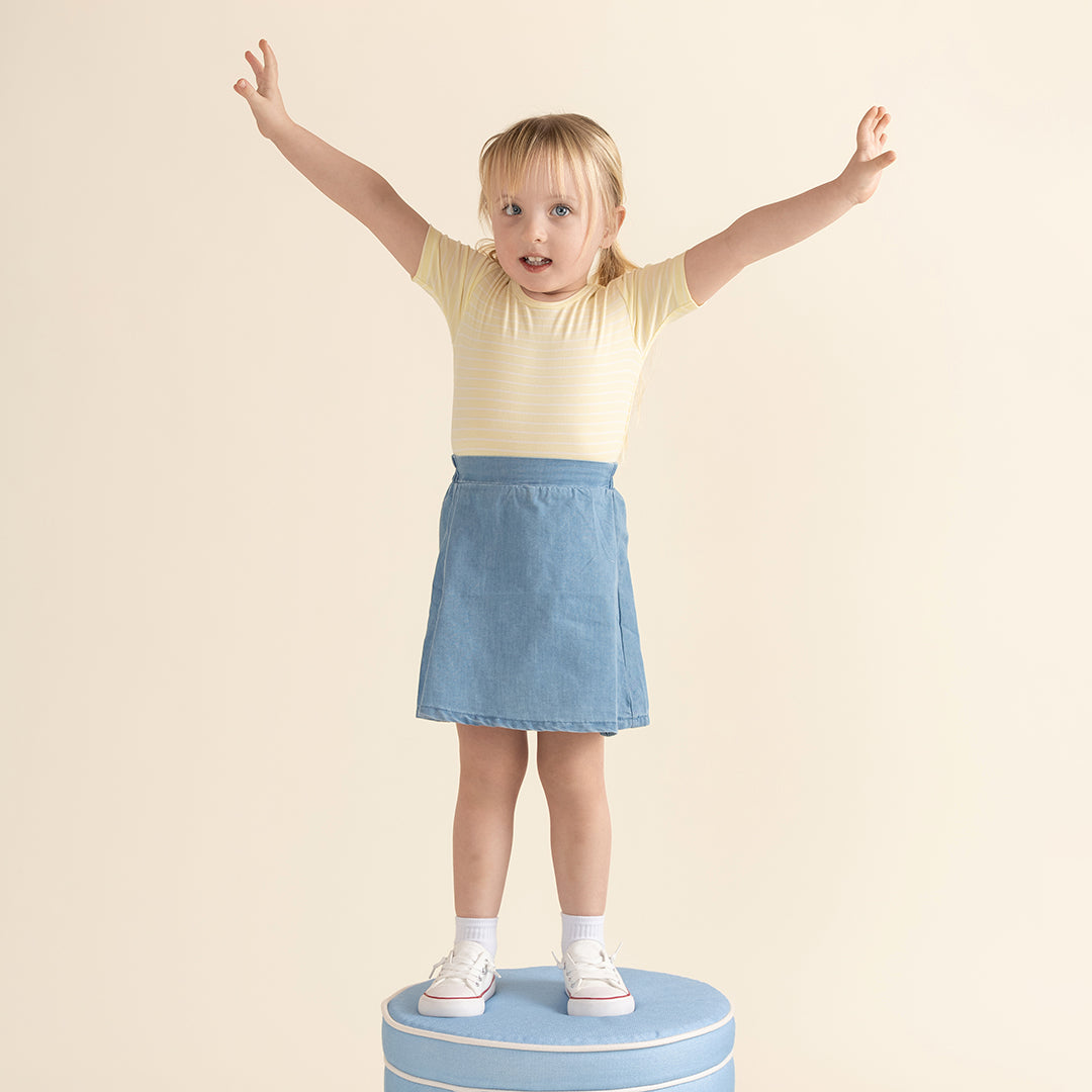 SHORT SLEEVES PASTEL STRIPED TSHIRT