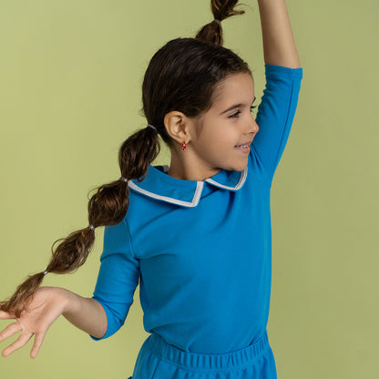 3/4 SLEEVES PIQUE TOP