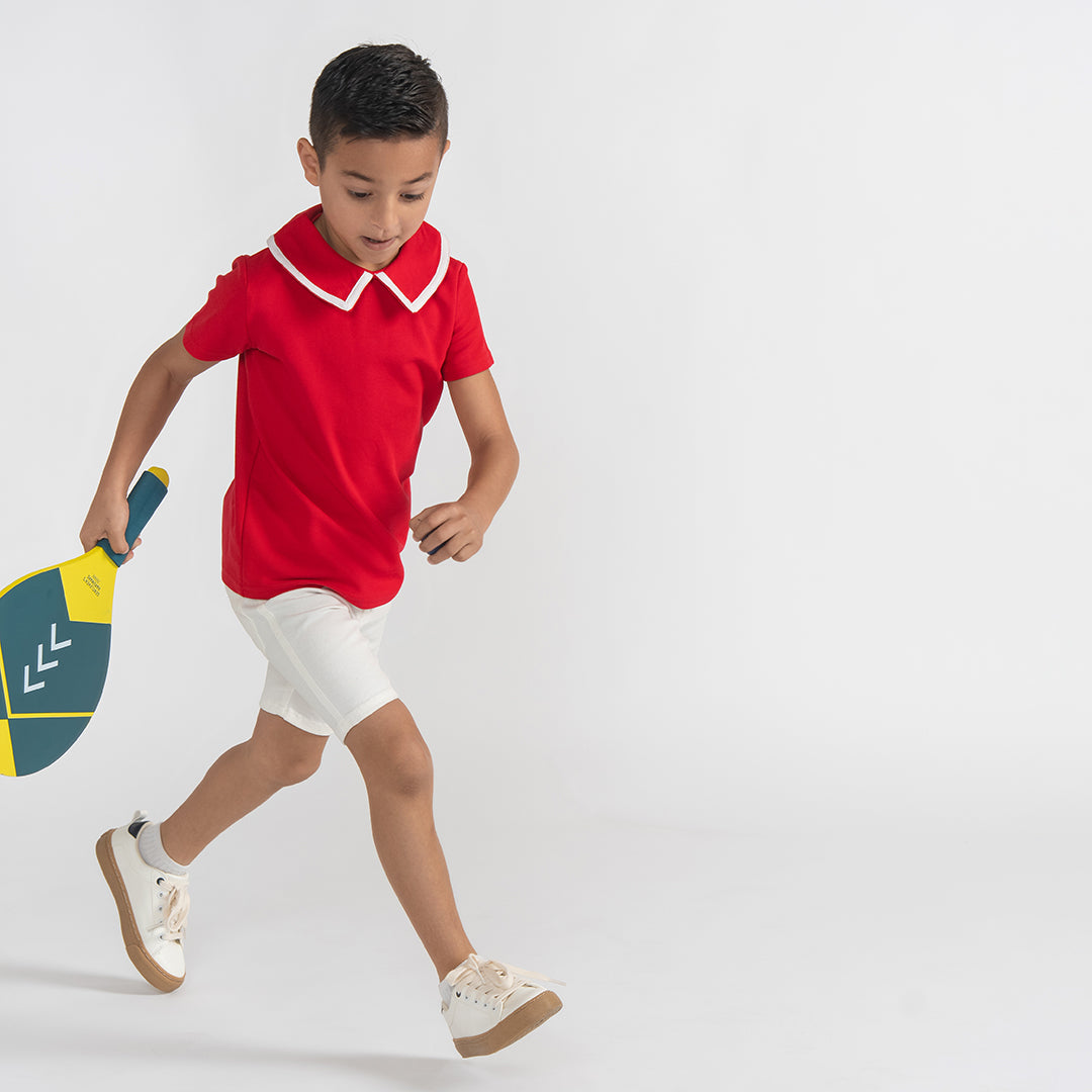 SHORT SLEEVES PIQUE TOP