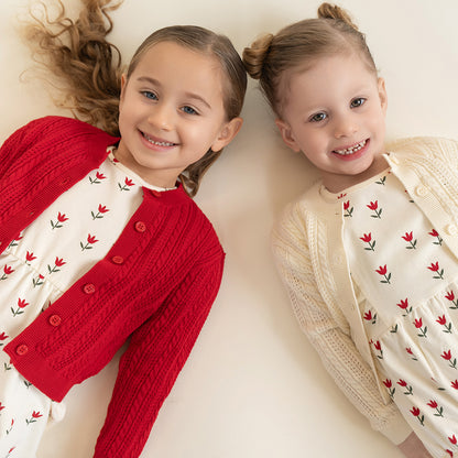 POINTELLE KNIT CARDIGAN