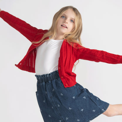 POINTELLE KNIT CARDIGAN