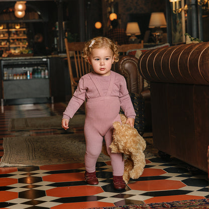 RIBBED KNIT OVERALL LEGGINGS