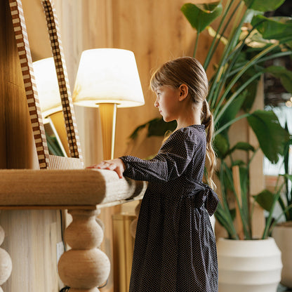 LONG SLEEVES PRINTED TIE MAXI