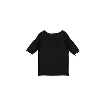 Load image into Gallery viewer, 3/4 SLEEVES RIBBED TRIM TSHIRT