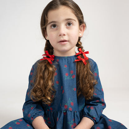 3/4 SLEEVES RASPBERRY DRESS