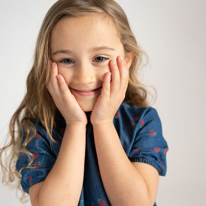 SHORT SLEEVES RASPBERRY DRESS
