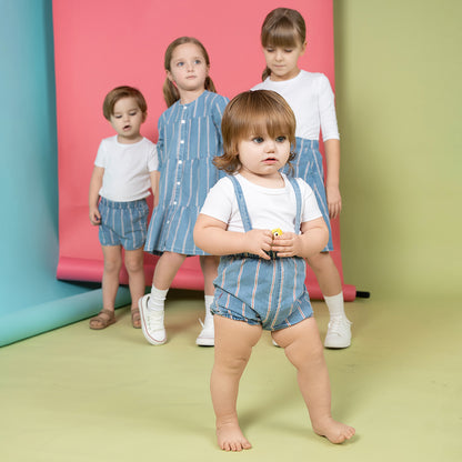 RED STRIPE OVERALL BLOOMERS