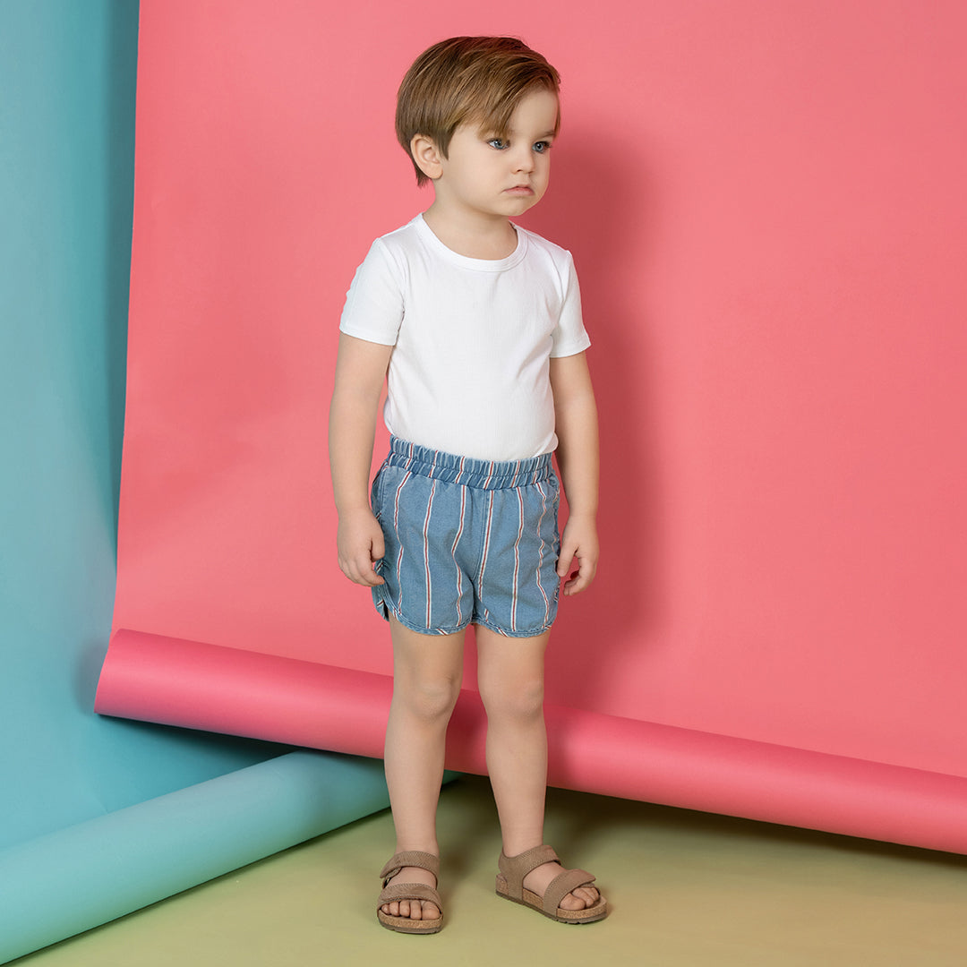 RED STRIPE TRACKSHORTS