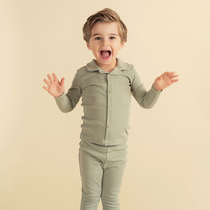 RIBBED GRANDFATHER PAJAMAS