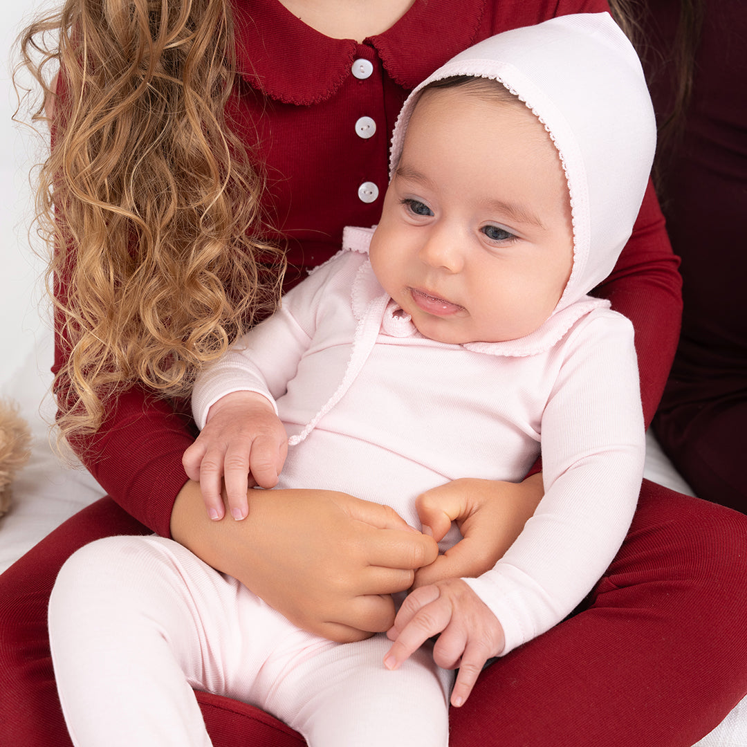 SCALLOP TRIM PAJAMAS