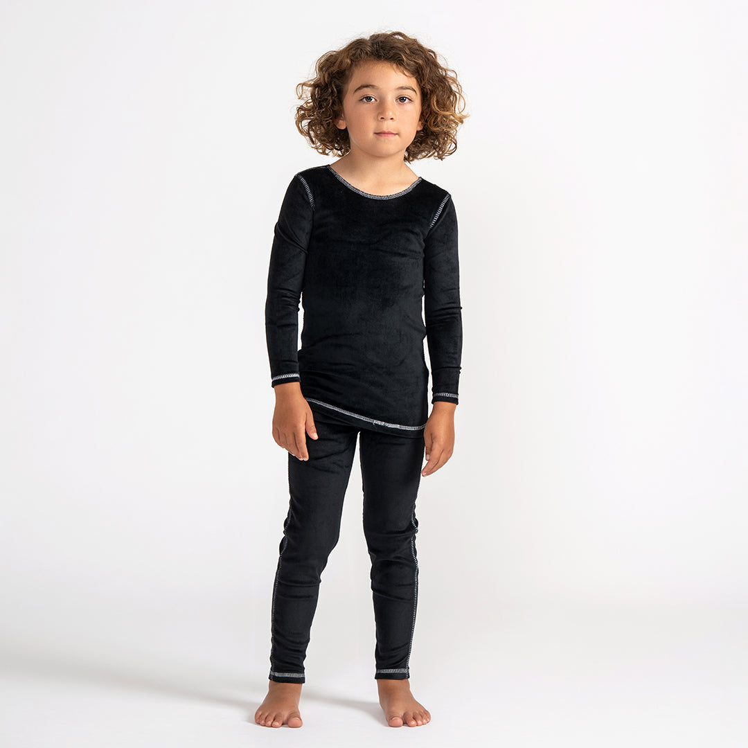 STITCHED VELOUR PAJAMAS