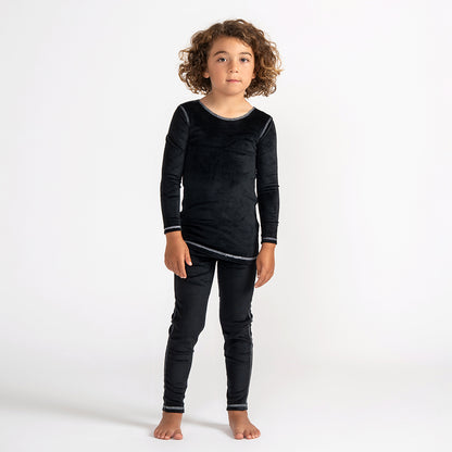 STITCHED VELOUR PAJAMAS