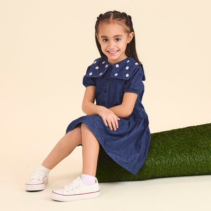 SHORT SLEEVES SUNFLOWER DRESS