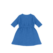 Load image into Gallery viewer, 3/4 SLEEVES TEXTURED DRAWSTRING DRESS