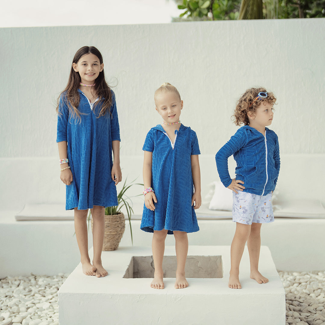 TEXTURED TERRY ZIP UP