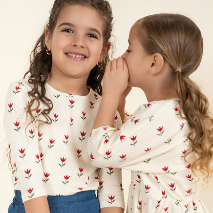 3/4 SLEEVES TULIP TSHIRT