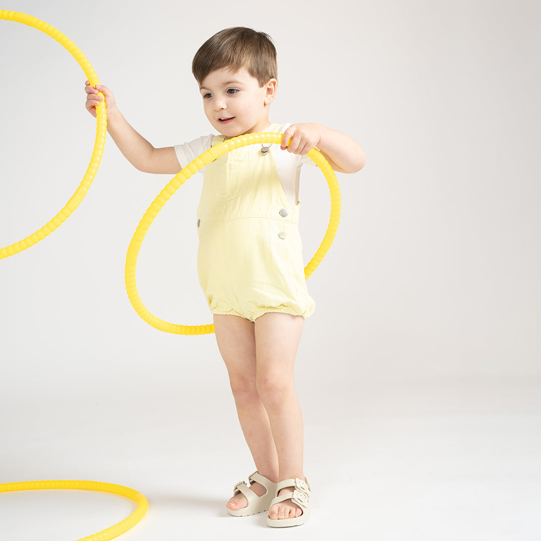 TWILL PINAFORE ROMPER