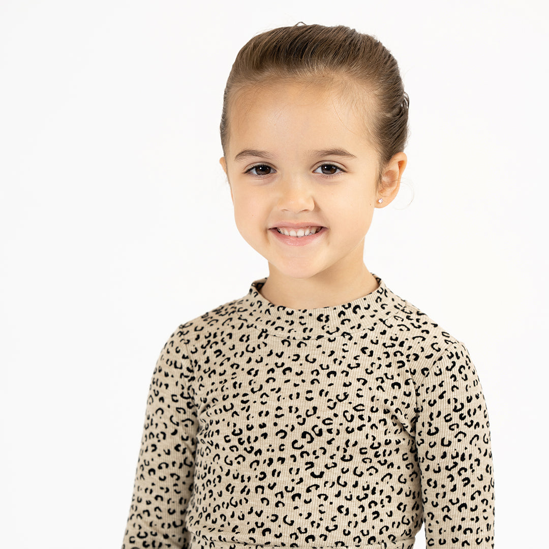 VELOUR LEOPARD MOCKNECK