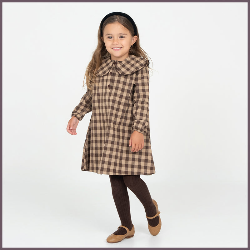 winter gingham dress