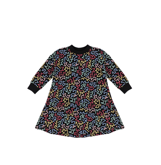 ABSTRACT PRINT DRESS