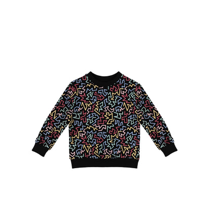 ABSTRACT PRINT SWEATSHIRT