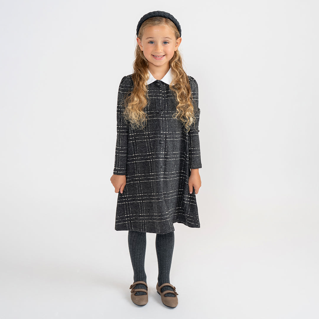 BRUSHED PLAID DRESS