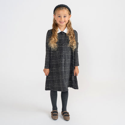 BRUSHED PLAID DRESS