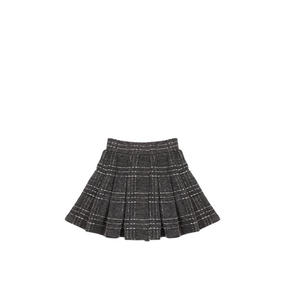 BRUSHED PLAID SKIRT