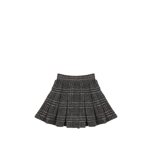 BRUSHED PLAID SKIRT