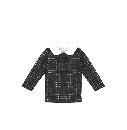 BRUSHED PLAID TOP