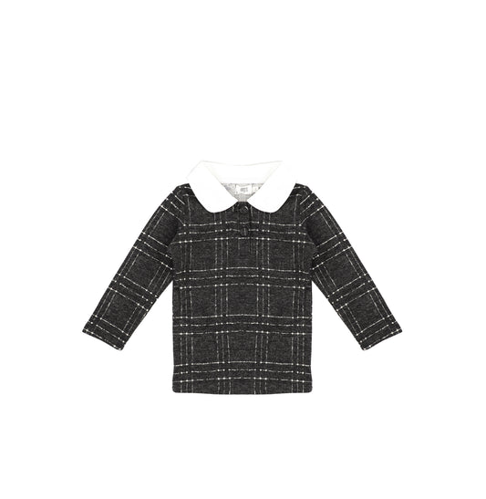 BRUSHED PLAID TOP