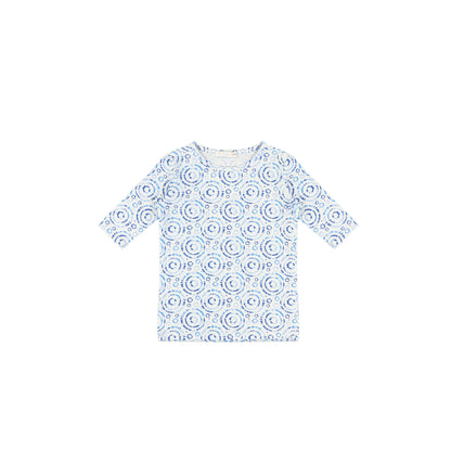 3/4 SLEEVES BURST PRINTED TSHIRT