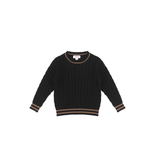 CABLE KNIT CREWNECK SWEATER