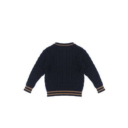 CABLE KNIT CREWNECK SWEATER