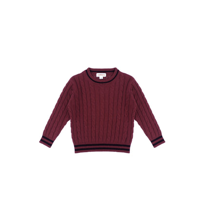 CABLE KNIT CREWNECK SWEATER