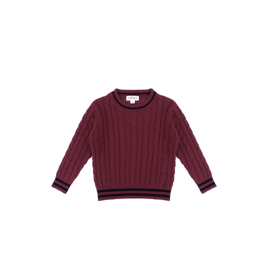 CABLE KNIT CREWNECK SWEATER