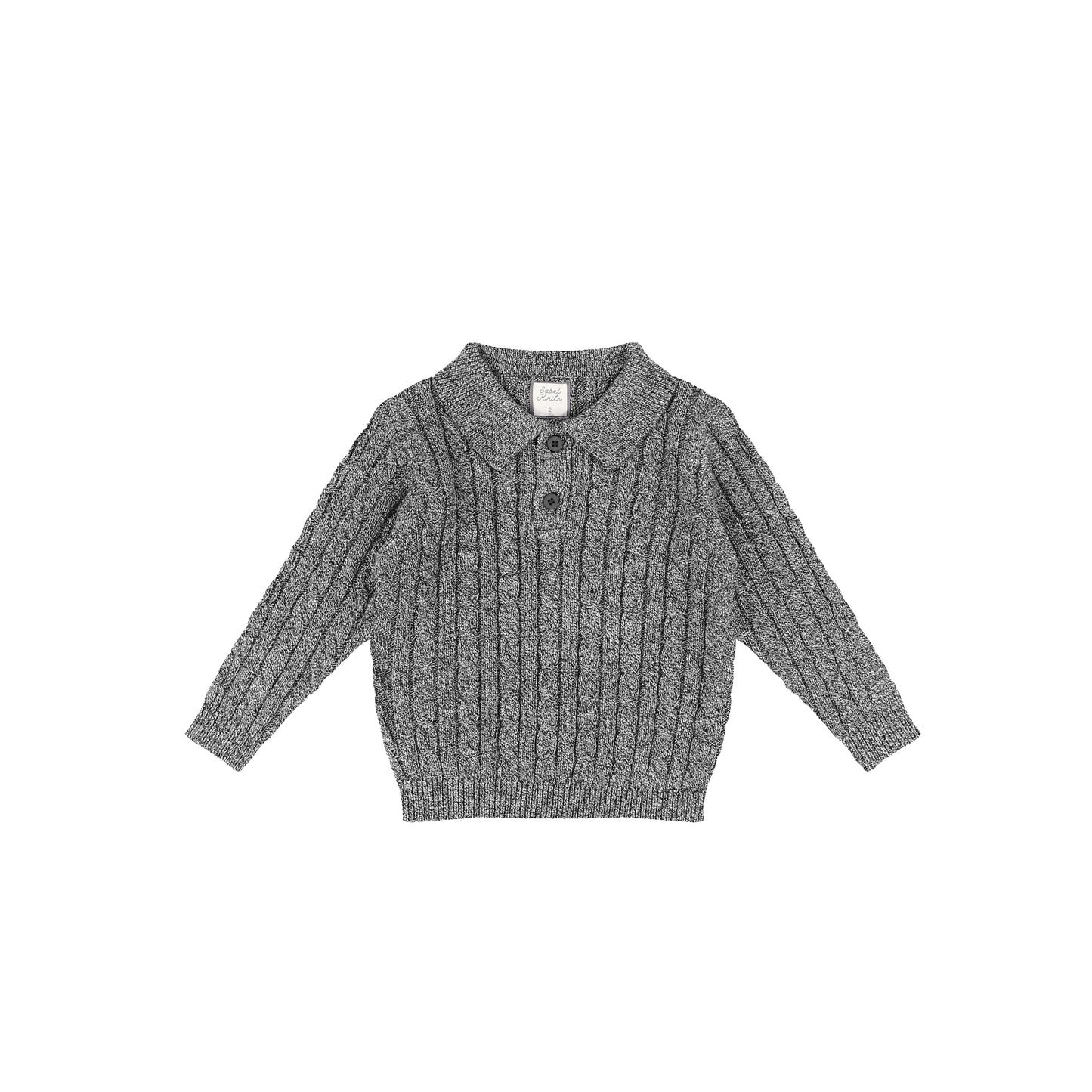 CABLED KNIT POLO