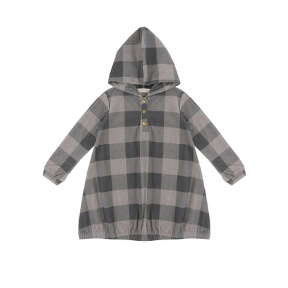 CHECKED CORDUROY DRESS