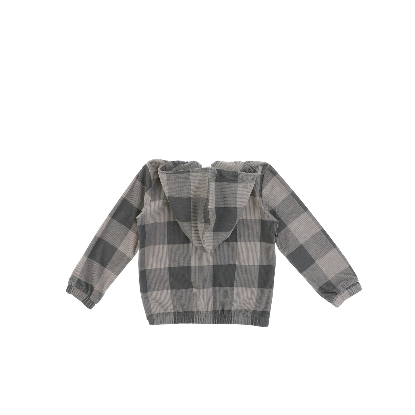 CHECKED CORDUROY HOODIE