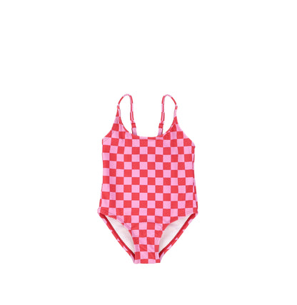 CHECKED BATHING SUIT