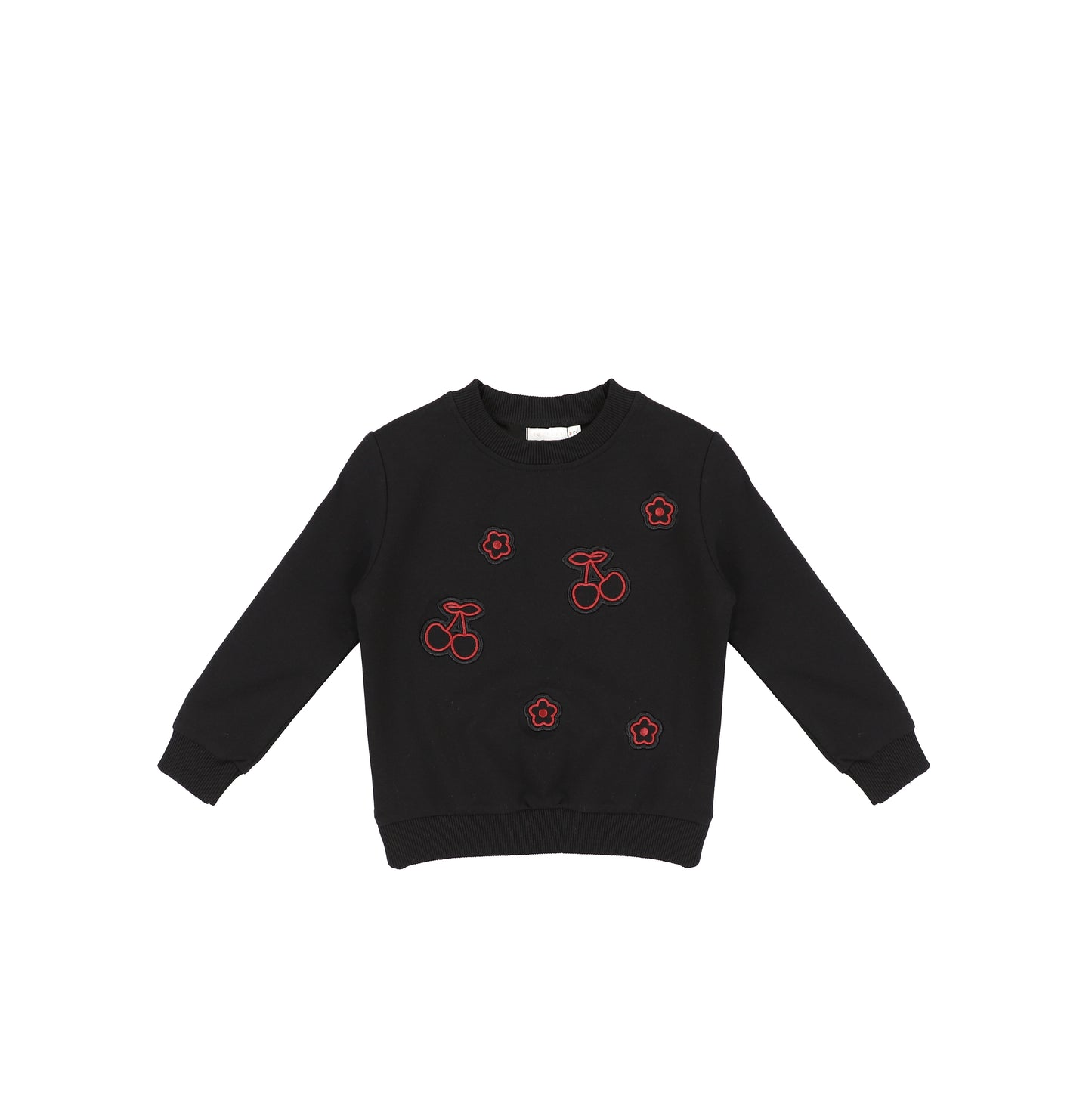 CHERRY APPLIQUE SWEATSHIRT