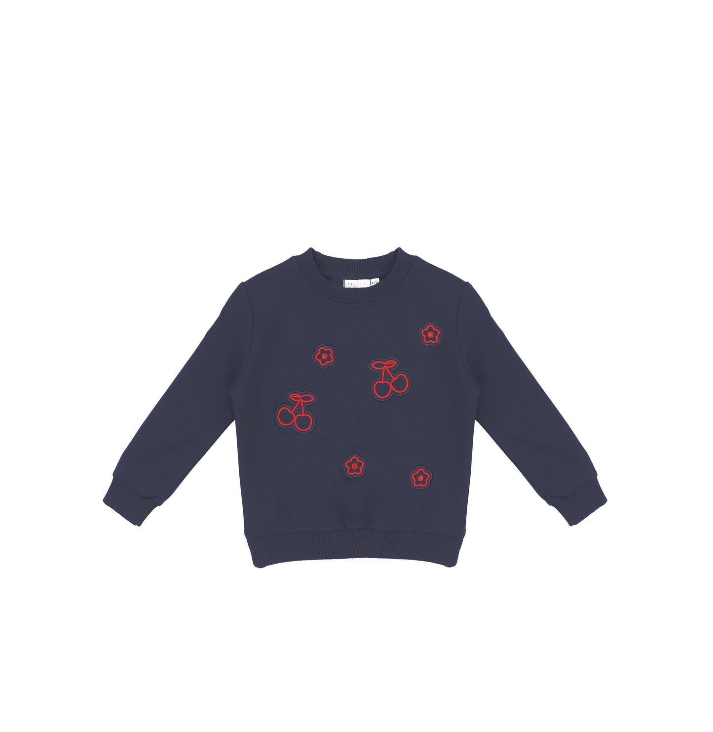 CHERRY APPLIQUE SWEATSHIRT