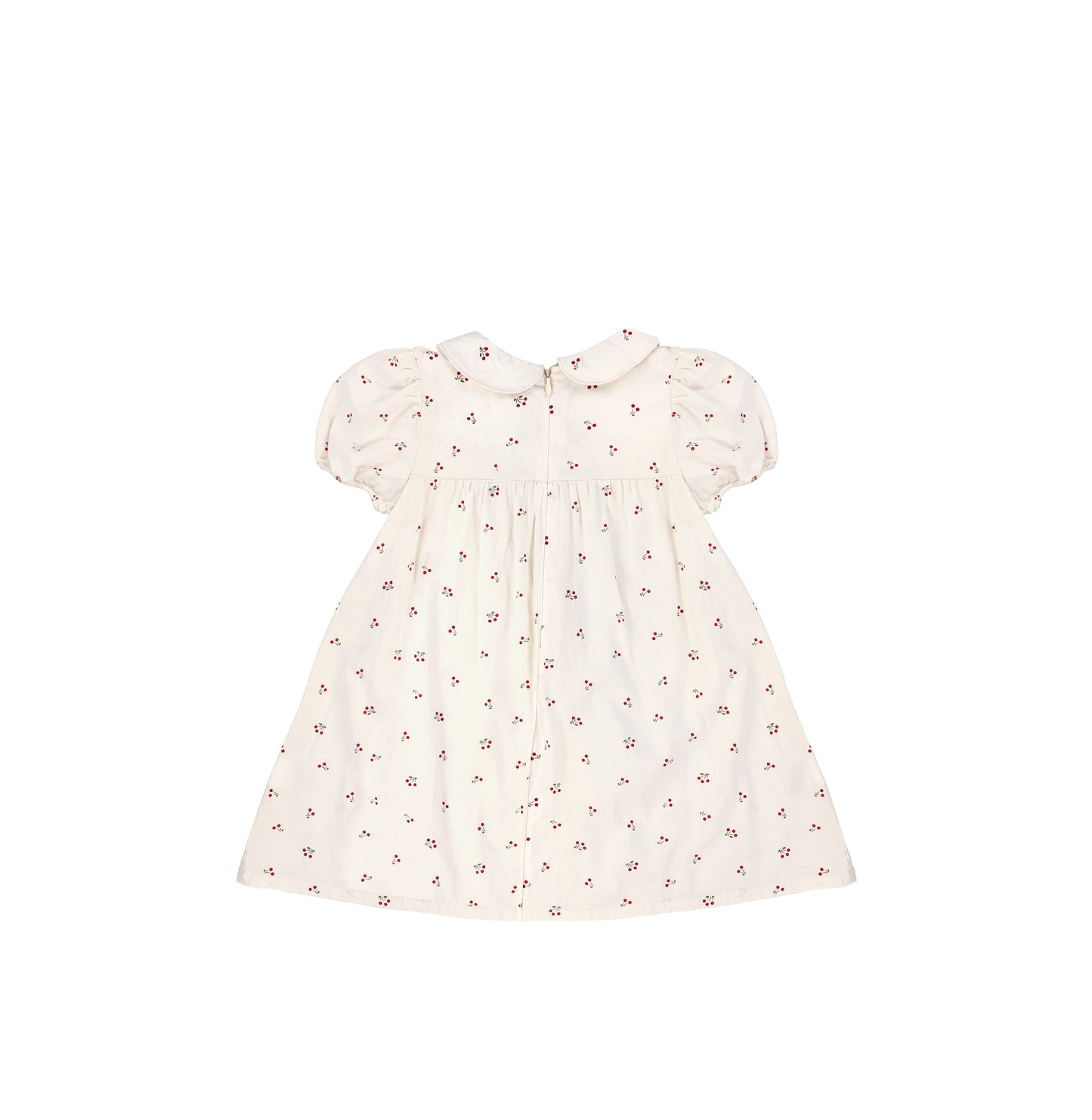 SHORT SLEEVES COLLAR CHERRY DRESS