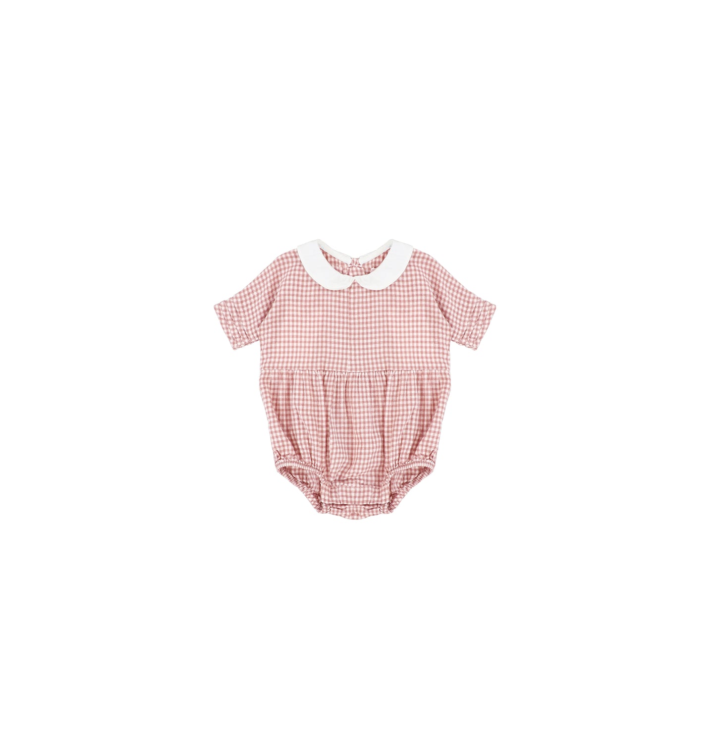 COLLARED GINGHAM ROMPER