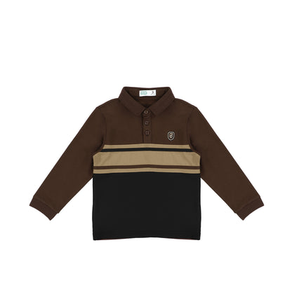 COLOR BLOCK STRIPE POLO